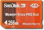 Sandisk Memory Stick Pro Duo 256MB Oranje (PSP Accessoires), Ophalen of Verzenden, Zo goed als nieuw