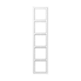 Jung CD500 afdekraam 5-voudig alpinwit - CD585WW, Nieuw, Stopcontact