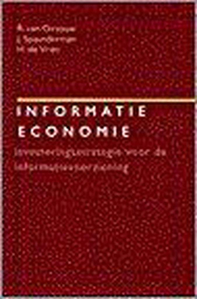 INFORMATIE-ECONOMIE 9789052610528 R.R. van Oirsouw, Boeken, Economie, Management en Marketing, Gelezen, Verzenden