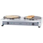 Crepes maker dubbel RVS elektrisch | 2x 2.7kW | Gietijzeren, Verzenden, Nieuw in verpakking