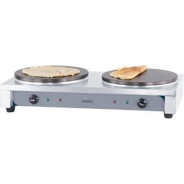 Crepes maker dubbel RVS elektrisch | 2x 2.7kW | Gietijzeren, Verzenden, Nieuw in verpakking