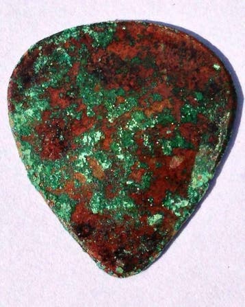 Koperen plectrum patina finished handgemaakt in India, Ophalen of Verzenden, Nieuw, Elektrische gitaar