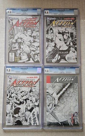Action Comics - Action Comics 1, 2, 3 et 5 - Sketch Cover -, Boeken, Nieuw