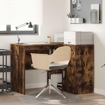 vidaXL Hoekbureau met lade met plank Gerookt eiken 102 x 88, Verzenden, Nieuw