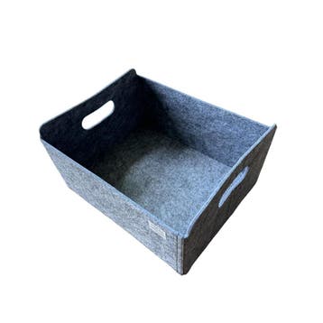 Opbergmand - Vilt - Grijs - 31 cm x 25 cm x 15 cm -, Verzenden, Nieuw