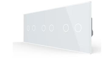 Livolo slimme lichtschakelaar | 2+2+2 | Wit |, Doe-het-zelf en Verbouw, Elektra en Kabels, Ophalen of Verzenden, Nieuw, Schakelaar
