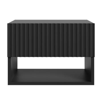Nachtkastje Nand zwevend met lade open vak 42x30x30 cm zwart, Verzenden, Nieuw