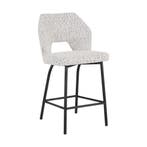 *WOONWINKEL* Must Living Bloom Moderne Barkruk Boucle Grijs, Verzenden, Nieuw