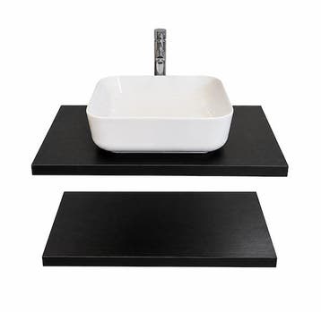 SALE - Hede 80 - Set - Mat zwart - Badmeubel -, Ophalen of Verzenden, Nieuw