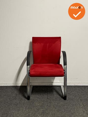 Vergaderstoel - Ahrend - A350 - Met rode bekleding, Vergader- of Presentatieruimte, Ophalen of Verzenden, Gebruikt, Stoel