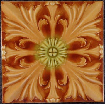 Jugendstil Tegel - Manufactures Céramiques dHemixem Gilliot, Antiek en Kunst