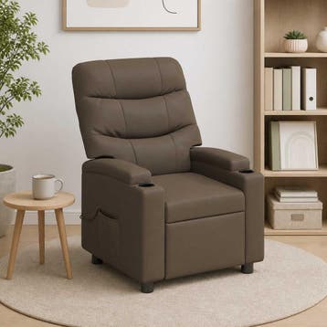 vidaXL Massage-relaxstoel Grijs 75 x 93 x 102 cm Stof, Verzenden, Nieuw