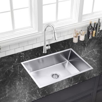 Lendo Online Spoelbak 74×44 cm RVS Zilver – Inbouw &amp; Opbouw, Huis en Inrichting, Verzenden, Nieuw