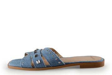 Manfield Slippers in maat 38 Blauw, Slippers, Zo goed als nieuw, Manfield, Verzenden