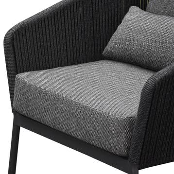Costa lounge tuinstoel antraciet rope, Ophalen of Verzenden, Nieuw