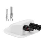 Dakdoorvoer zonnepaneel rond met MC4 (Wit & Zwart) - wit, Caravans en Kamperen, Camper-accessoires, Ophalen of Verzenden, Nieuw