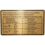 Sticker voor het motoroliepeil. Porsche 911 / 914 SPM, Verzenden, Nieuw