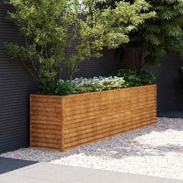vidaXL Verhoogde tuinbak 291x50x69 cm cortenstaal, Verzenden, Minder dan 60 cm, Nieuw, Metaal