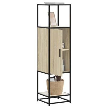 vidaXL buffetkast 35,5x35x139 cm bewerkt hout en metaal, Verzenden, Nieuw, Overige houtsoorten
