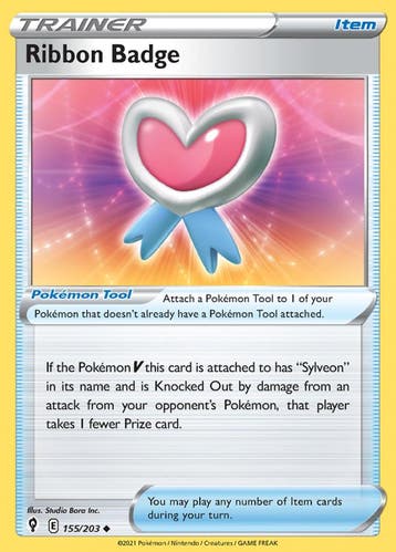 ribbon badge 155/203 evolving skies, Ophalen of Verzenden, Nieuw, Losse kaart, Foil