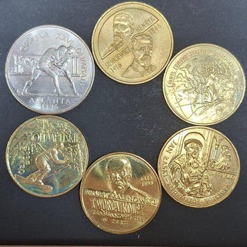 Polen. Set of 6 coins: 2 Zlotych 1995/1999 - Atlanta,