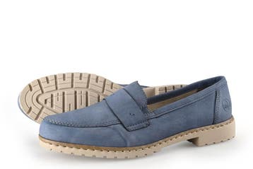 Rieker Instappers in maat 39 Blauw, Kleding | Dames, Instappers, Zo goed als nieuw, Rieker, Verzenden