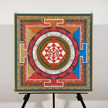 53 cm - NO RESERVE - Fine Painting of Hinduism Tradition -