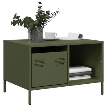 vidaXL Salontafel 68,5x50x43,5 cm koudgewalst staal, Huis en Inrichting, 50 tot 100 cm, Verzenden, Nieuw, 50 tot 100 cm