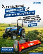 Solis S20 | compact tractor | met gratis klepelmaaier!, Zakelijke goederen, Agrarisch | Tractoren, Overige merken, Tot 2500, Nieuw