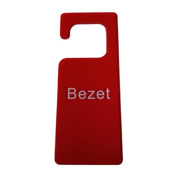 Bezet Hanger - Rood Bord - Niet storen Deurhanger Bordje, Verzenden, Nieuw