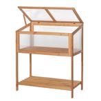 Verhoogde Kweekbak met Kas Deksel Eikenlook 89 x 49 x 101 cm, Verzenden