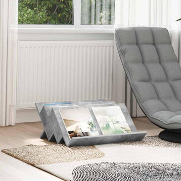 vidaXL Tijdschrift Rek Concerte Grijs 65 x 53 x 28,5 cm, Verzenden, Nieuw