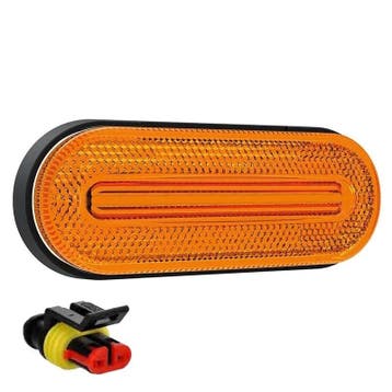 LED markeringslicht amber 12-36V 1,2m. kabel + Superseal, Ophalen of Verzenden, Nieuw