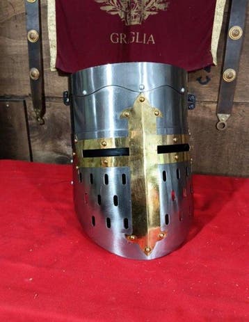 Staal, Replica van de Middeleeuwen Helm - 29 cm (Zonder