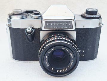 Praktica Nova B + Meyer Optik Domiplan 2.8/50mm Single lens, Audio, Tv en Foto, Nieuw