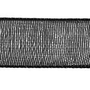 Organza Lint 10 mm per 5 meter Zwart (Lint voor armbandjes), Ophalen of Verzenden, Nieuw, Draad