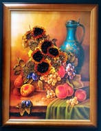 Barnsteen - Unique Baltic Amber Picture – Handcrafted Floral