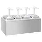 GGM Gastro | Sauzenbar - 4x 2 liter - dosering 30ml - RVS -, Verzenden, Nieuw in verpakking, RVS Meubilair