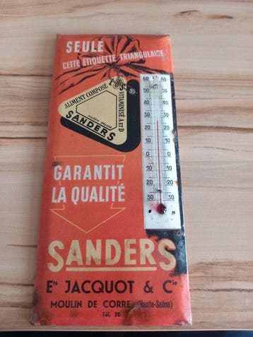 Thermometer - Aluminium - Glacoïde zeer oud 1950
