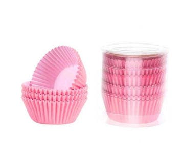 8 cupcakeprikkers Baby Girl roze of blauw + 8 cupcakebakjes, Verzenden, Nieuw, Taarten of Cupcakes, Versiering