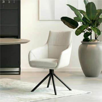 Set van 8 Leren draaibare eetkamerstoelen Fancy - Toledo, Ophalen of Verzenden, Nieuw, Leer