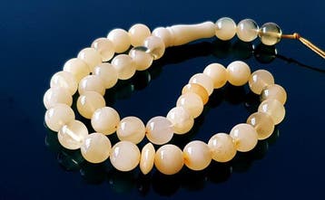 Rozenkrans - Amber, Butterscotch amber gebedsketting /