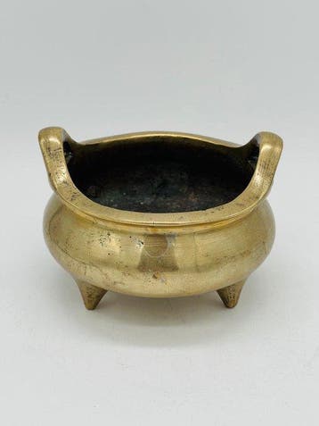 Wierookvat - Brons - Bronzen wierookbrander met Xuande-mark