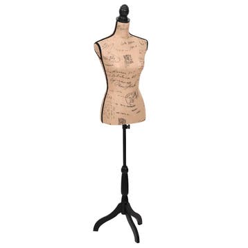 vidaXL Etalagepop torso vrouw jute bruinzwart, Kleding | Dames, Verzenden, Nieuw
