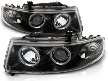 Koplampen Seat Leon/Toledo 99-04 Angel Eyes chroom clear, Ophalen of Verzenden, Nieuw