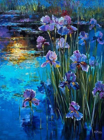 Alexander Nakonechny (1971) - Irises ar dawn