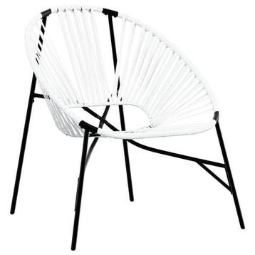 Lounge Tuinstoel PE-Rattan | Laatste Stuk!, Tuin en Terras, Ophalen of Verzenden, Zo goed als nieuw, Wicker