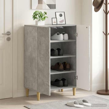 vidaXL Schoenenkast ARNHEM 59,5 x 39,5 x 90 cm Bewerkt hout, Verzenden, Nieuw