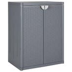 vidaXL Tuinkast 65x45x88 cm polypropeen rattan grijs, Verzenden, Nieuw