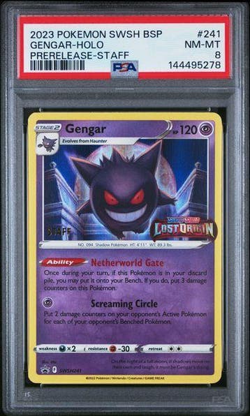 Staff Gengar (SWSH 241) PSA 8, Verzenden, Nieuw